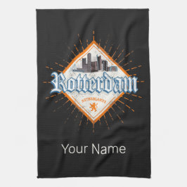 ロッテルダムシティオランダスカイラインオランダヴィンテージ キッチンタオル