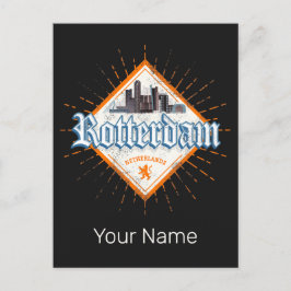 ロッテルダムシティオランダスカイラインオランダヴィンテージ シーズンポストカード