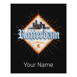 ロッテルダムシティオランダスカイラインオランダヴィンテージ ポスター