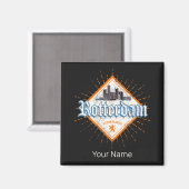 ロッテルダムシティオランダスカイラインオランダヴィンテージ マグネット (正面/裏面)