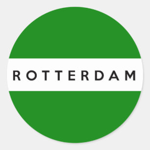 ロッテルダム市旗オランダ記号 ラウンドシール