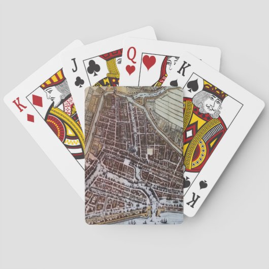 ロッテルダム1652のレプリカの市の地図 トランプ (裏面)