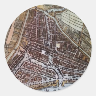 ロッテルダム1652のレプリカの市の地図 ラウンドシール