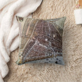 ロッテルダム1652のレプリカ市地図 クッション (ブランケット)