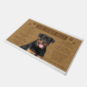 ロッテルバー犬の家の規則もしは、壊れている、それはあなたの ドアマット (アングル)