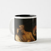 ロットおよび彼の娘(キャンバスの油) 3 ツートーンマグカップ (正面左)