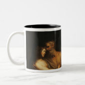 ロットおよび彼の娘(キャンバスの油) 3 ツートーンマグカップ (左)