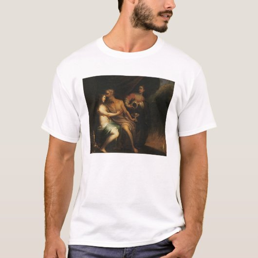 ロットおよび彼の娘(キャンバスの油) 3 Tシャツ (正面)