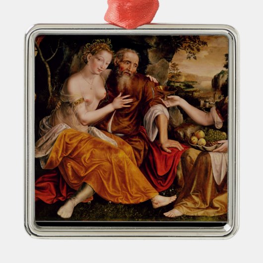 ロットおよび彼の娘、c.1565 メタルオーナメント (正面)