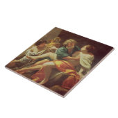 ロットおよび彼の娘、c.1630 (キャンバスの油) タイル (側面)