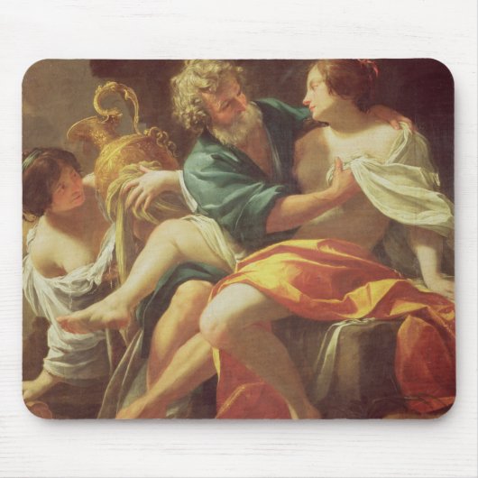 ロットおよび彼の娘、c.1630 (キャンバスの油) マウスパッド (正面)
