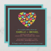 ロットハートカップルウェディングシャワー招待状 招待状 (正面/裏面)