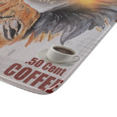 ロットルースターヴィンテージおもしろいガラス切断板 カッティングボード (角)