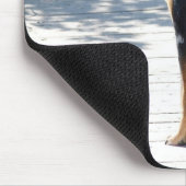 ロットワイラーおよびジャーマン・シェパードの十字 マウスパッド (コーナー)