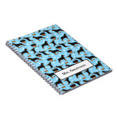 ロットワイラーかわいいロティーズ犬のパターン ノートブック (右側)