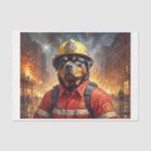 ロットワイラーとしてファイアーファイター –  薄葉紙 (正面)