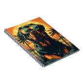 ロットワイラーとサングラスアットザビーチ ノートブック (右側)