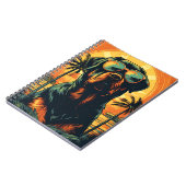 ロットワイラーとサングラスアットザビーチ ノートブック (左側)