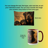 ロットワイラーと子犬最高のママ アクセサリーポーチ