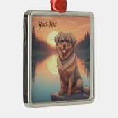 ロットワイラーと湖 メタルオーナメント (右)