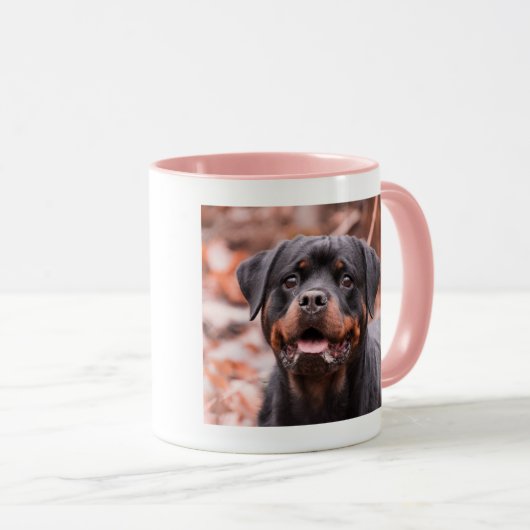 ロットワイラーのお母さんと犬パーソナライズされたのお母さん マグカップ (正面右)