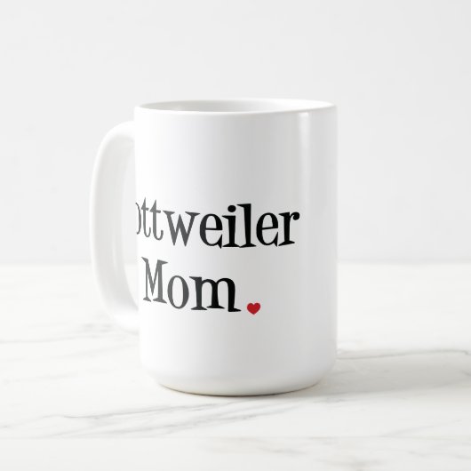ロットワイラーのお母さん コーヒーマグカップ (正面左)