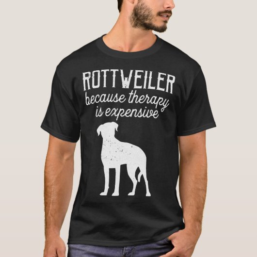 ロットワイラーのためセラピーは高価な犬とamp tシャツ (正面)
