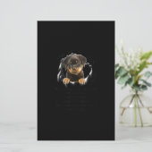 ロットワイラーのもし子犬与えはGifを見おもしろいた 便箋 (スタンド正面)