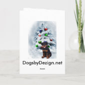 ロットワイラーのクリスマスのギフト シーズンカード (裏面)