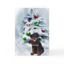ロットワイラーのクリスマスのギフト
