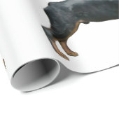 ロットワイラーのクリスマスの包装紙 ラッピングペーパー (ロールコーナー)