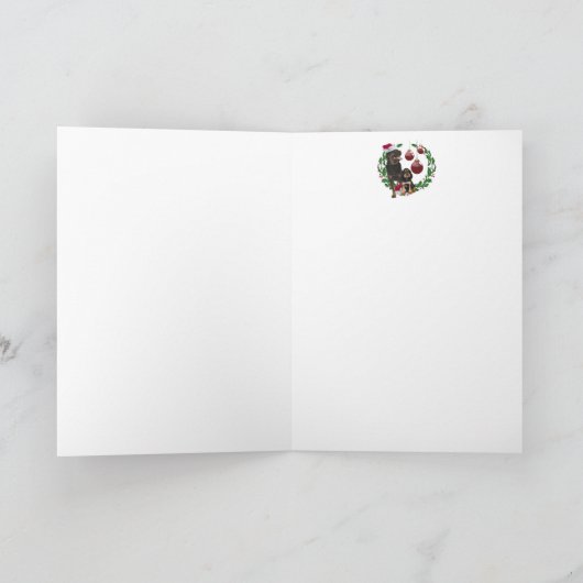 ロットワイラーのクリスマスの願い シーズンカード (内部)