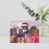 ロットワイラーのクリスマスの驚き シーズンポストカード (スタンド正面)