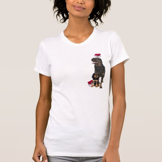 ロットワイラーのクリスマスのNightshirt Tシャツ (正面)