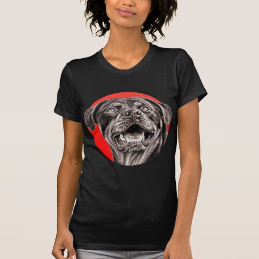 ロットワイラーのスケッチ Tシャツ (正面)