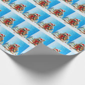 ロットワイラーのプレゼント付き犬 ラッピングペーパー (角)