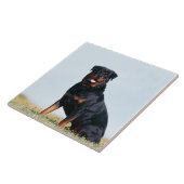 ロットワイラーのポートレートの陶磁器の写真のタイル タイル (側面)