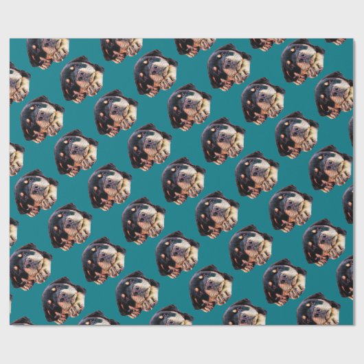 ロットワイラーの初恋のRott犬の犬のドイツの品種 ラッピングペーパー (フラット)