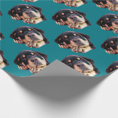 ロットワイラーの初恋のRott犬の犬のドイツの品種 ラッピングペーパー (角)
