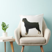 ロットワイラーの基本的な犬の品種イラストレーションシルエット クッション (椅子)