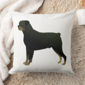 ロットワイラーの基本的な犬の品種イラストレーションシルエット クッション (ブランケット)