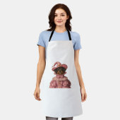 ロットワイラーの子犬がピンクの魔女に扮 – かわいいハ エプロン (着用した状態)