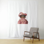 ロットワイラーの子犬がピンクの魔女に扮 – かわいいハ タペストリー (インサイチュ)