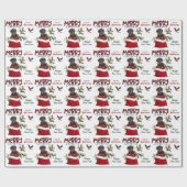 ロットワイラーの子犬のクリスマス抱き枕 ラッピングペーパー (フラット)