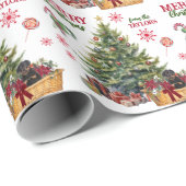 ロットワイラーの子犬のバスケットの下 ラッピングペーパー (ロールコーナー)