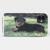 ロットワイラーの子犬の電話箱 Case-Mate iPhoneケース (裏面(横))