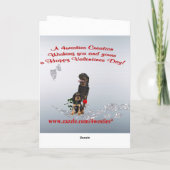 ロットワイラーの子犬は私のバレンタインの挨拶です シーズンカード (裏面)