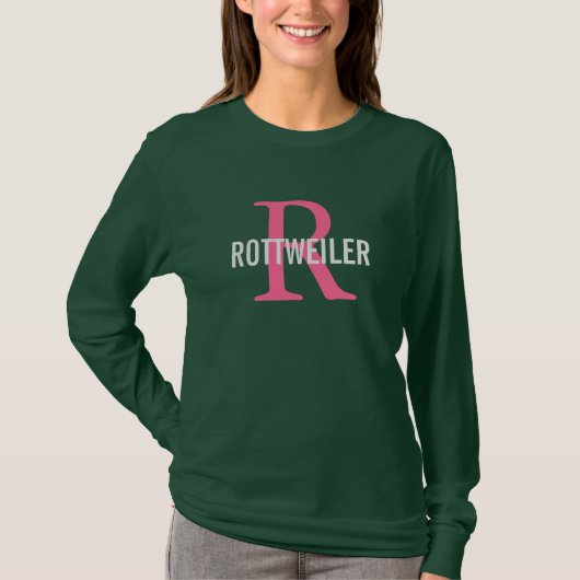 ロットワイラーの愛犬家 Tシャツ (正面)