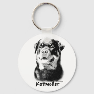ロットワイラーの木炭Keychain キーホルダー
