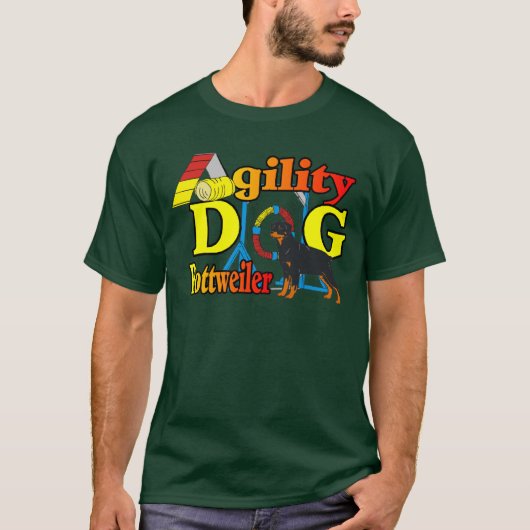 ロットワイラーの機敏性ギフト Tシャツ (正面)